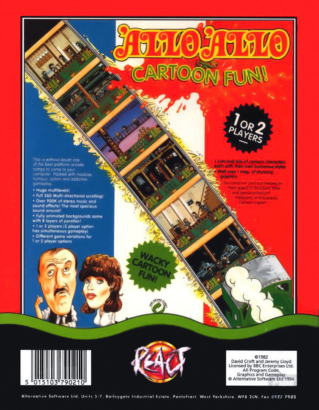 'Allo 'Allo - Cartoon Fun! — box-2D-back (EU)