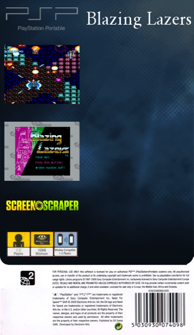 Blazing Lazers — box-2D-back (SS)