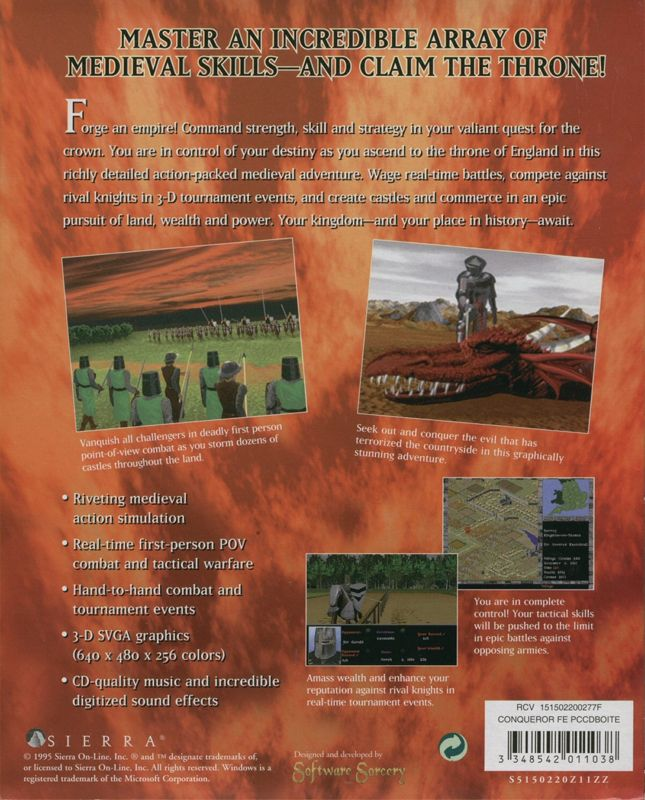 Conqueror: A.D. 1086 — box-2D-back (EU)