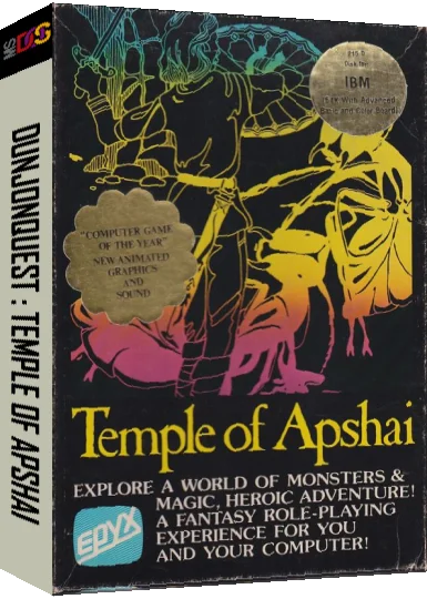 Dunjonquest - Temple of Apshai — box-3D (US)