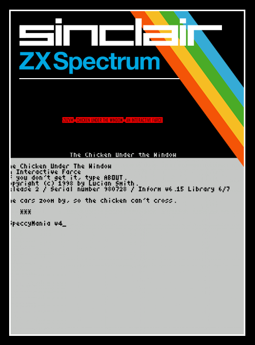 ZxZvm - Chicken Under the Window - An Interactive Farce box art
