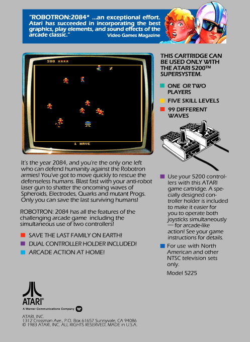 Robotron - 2084 — box-2D-back (US)