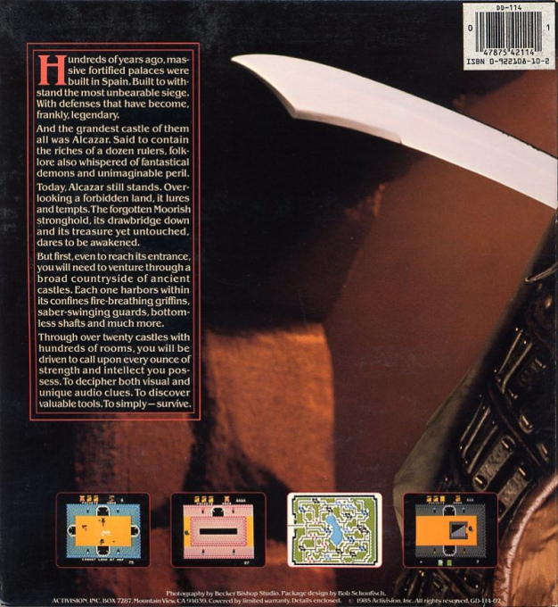 Alcazar : The Forgotten Fortress — box-2D-back (US)
