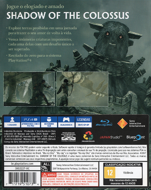 Shadow of the Colossus — box-2D-back (BR)