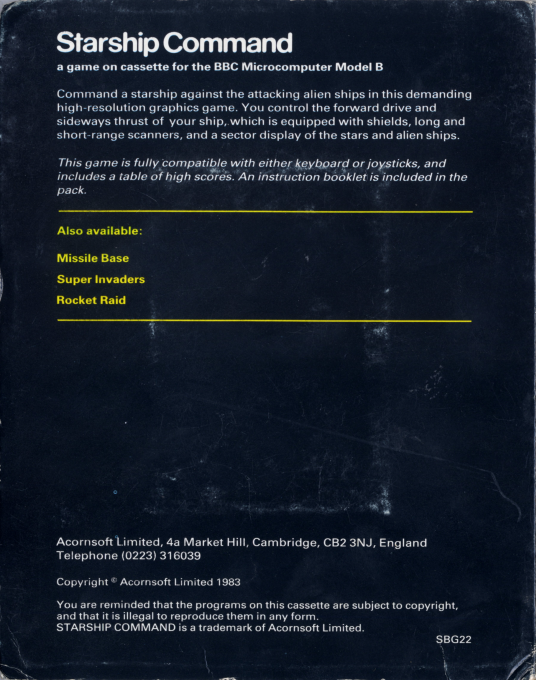 Starship Command — box-2D-back (WOR)