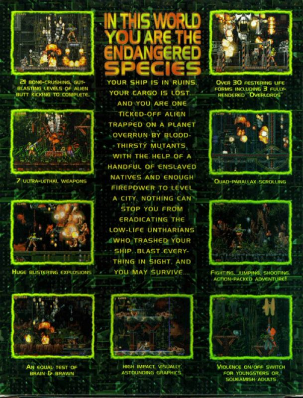 Alien Rampage — box-2D-back (US)