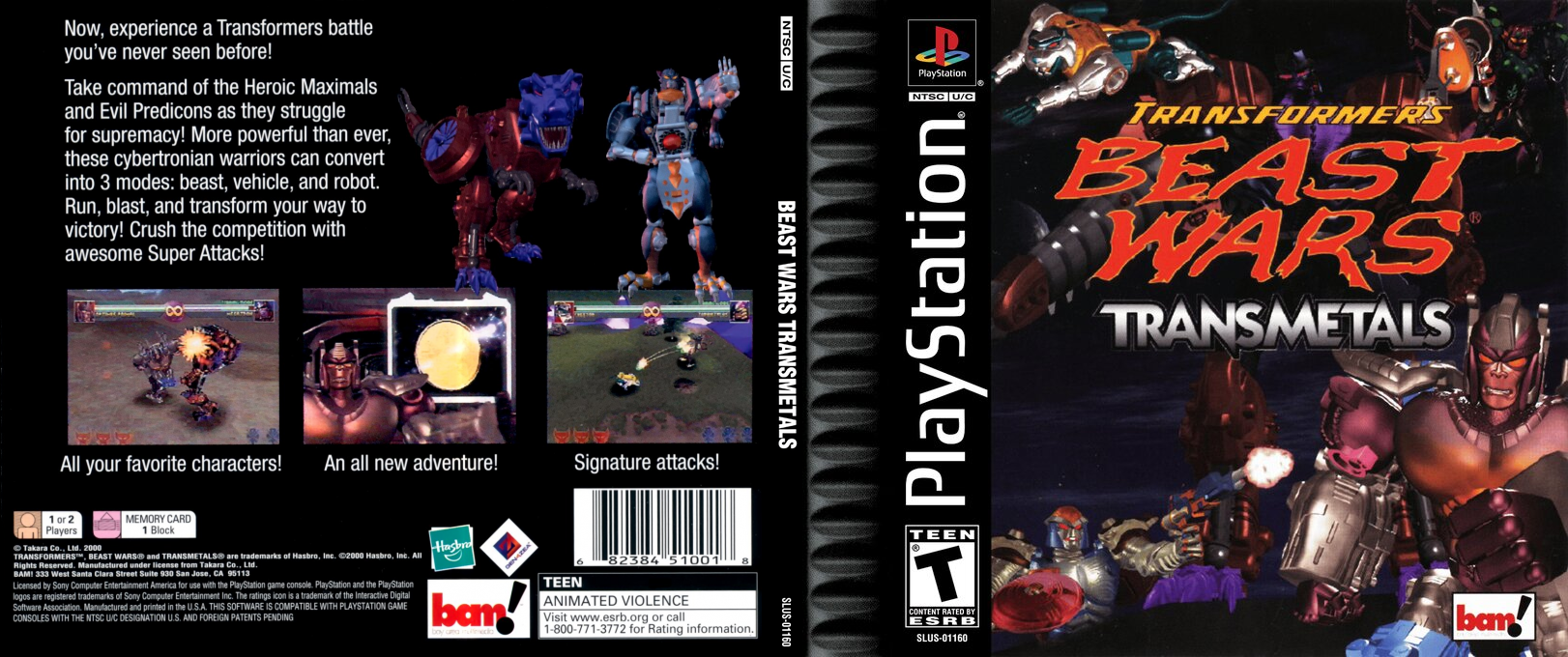 Transformers - Beast Wars Transmetals — box-texture (US)