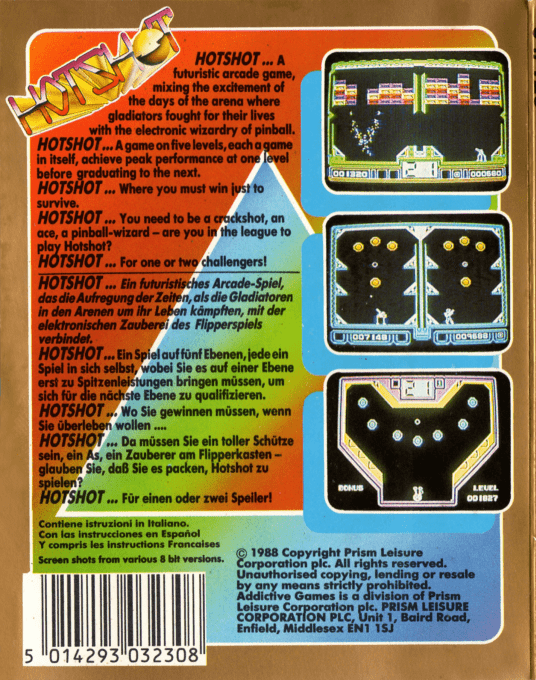 Hot Shot — box-2D-back (EU)