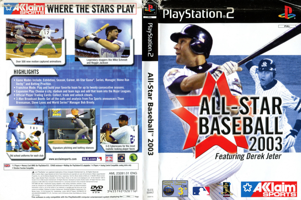 All-Star Baseball 2003 featuring Derek Jeter — box-texture (EU)