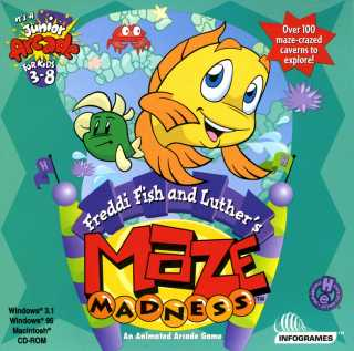 Freddi Fish and Luther's Maze Madness box art