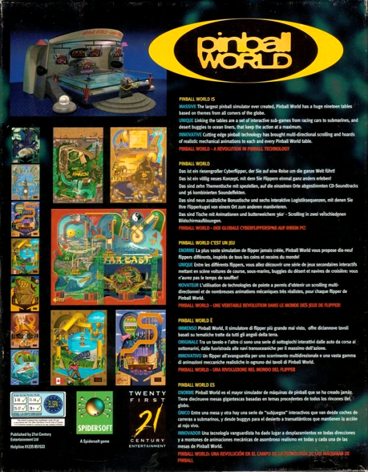 Pinball World — box-2D-back (EU)