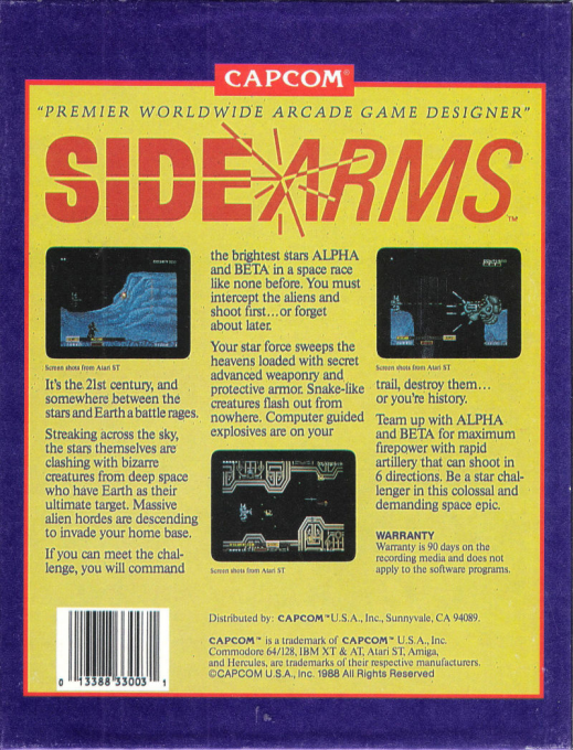 Side Arms Hyper Dyne — box-2D-back (US)