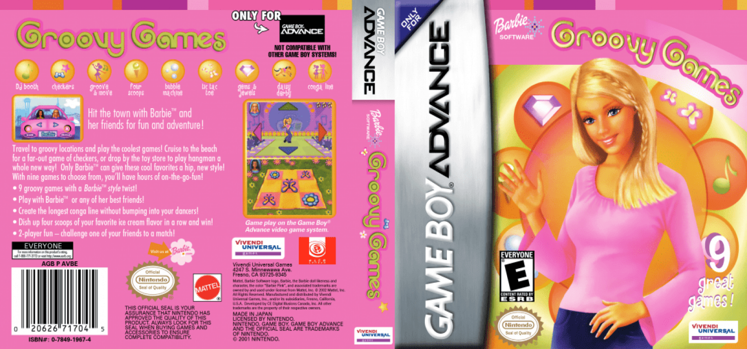 Barbie Software - Groovy Games — box-texture (US)