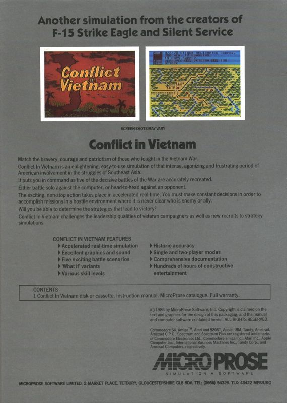 Conflict In Vietnam — box-2D-back (EU)