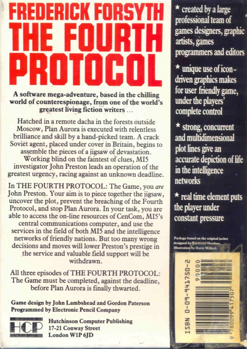 Fourth Protocol, The — box-2D-back (EU)