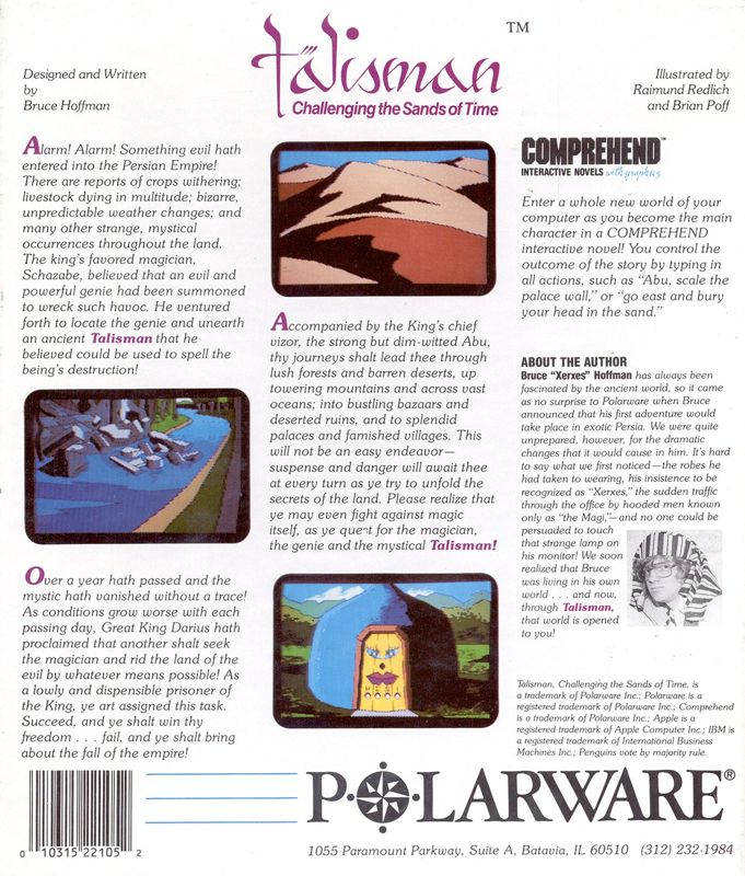 Talisman - Challenging The Sands Of Time — box-2D-back (US)