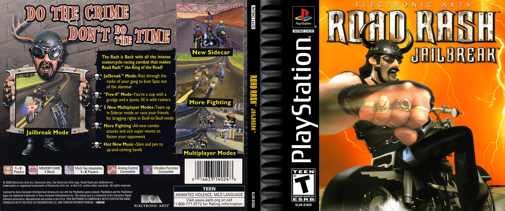 Road Rash - Jailbreak — box-texture (US)