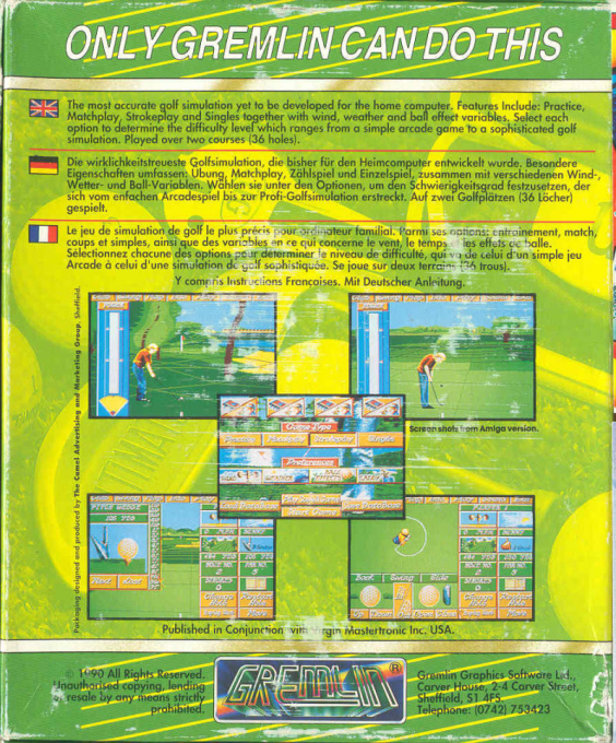 Ultimate! Golf — box-2D-back (EU)