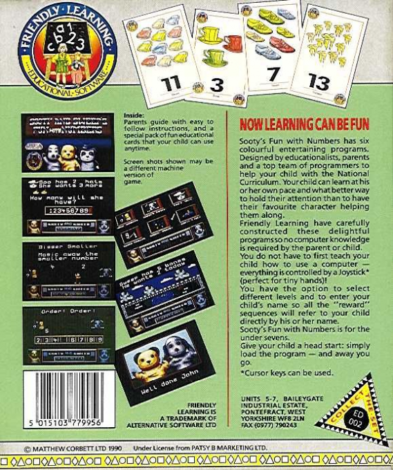 Sooty's Fun With Numbers — box-2D-back (EU)