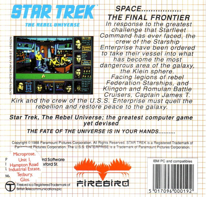 Star Trek - The Rebel Universe — box-2D-back (EU)