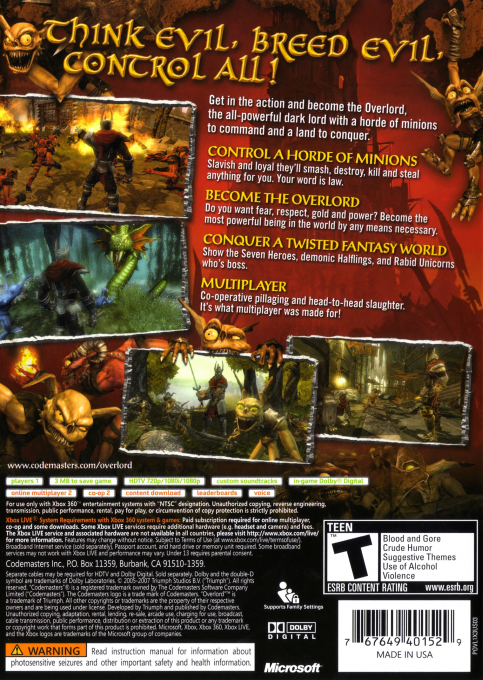 Overlord — box-2D-back (US)