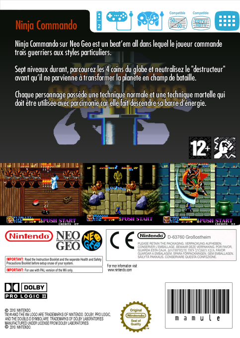 Ninja Commando — box-2D-back (FR)