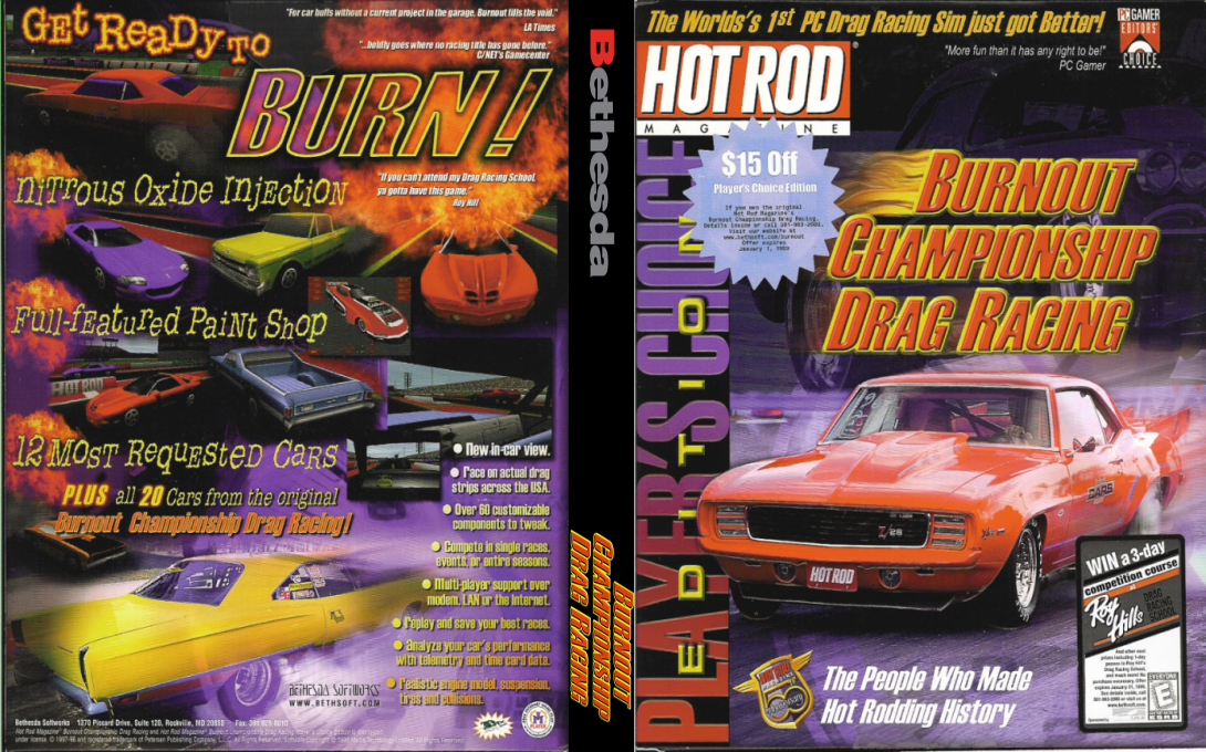 Burnout - Championship Drag Racing - Player's Choice Edition — box-texture (US)
