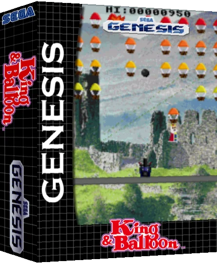 King And Balloon MD — box-3D (SS)