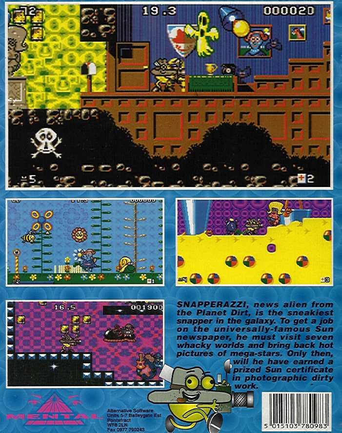Snapperazzi - The Alien Who Invades Your Space! — box-2D-back (EU)