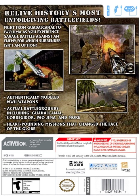History Channel, The - Battle for the Pacific — box-2D-back (US)