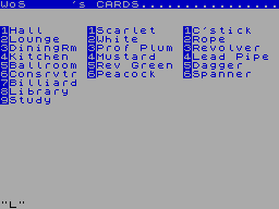 Zx Cluedo — ss (WOR)
