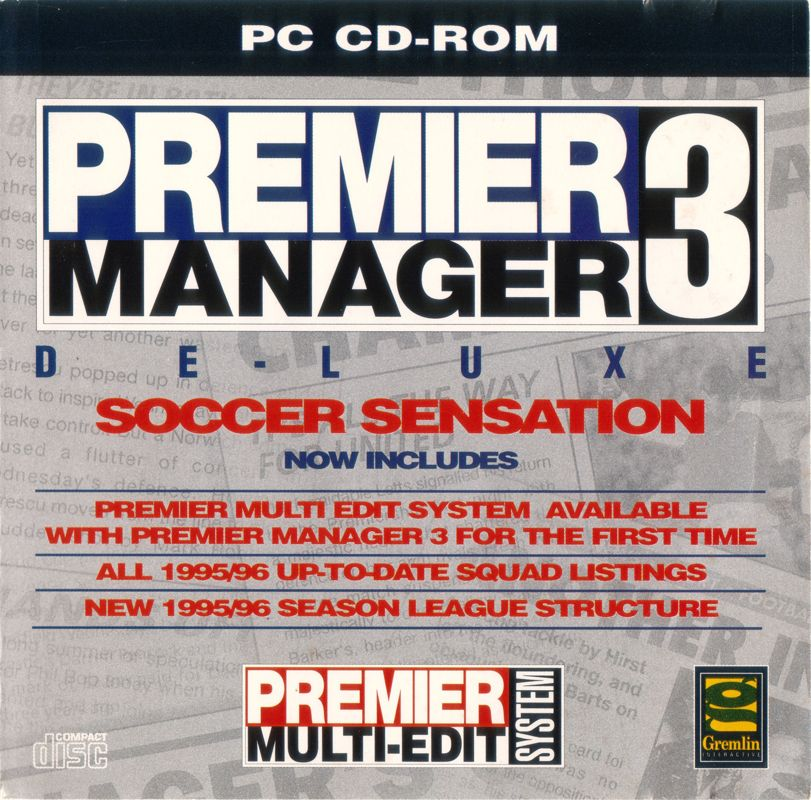 Premier Manager 3 De-luxe box art