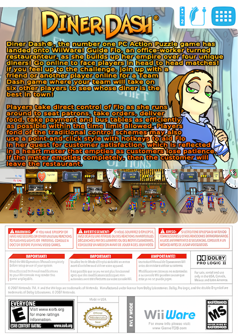 Diner Dash — box-2D-back (US)