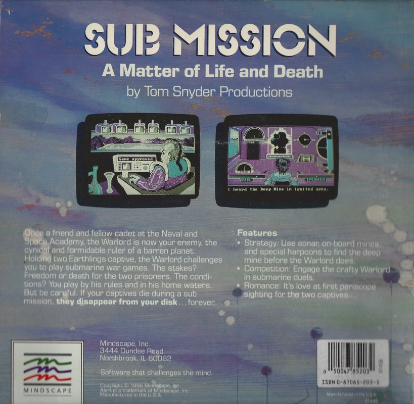 Sub Mission — box-2D-back (US)