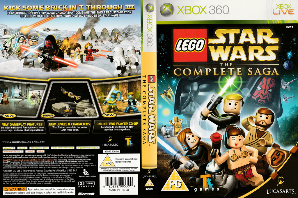 LEGO Star Wars - The Complete Saga — box-texture (UK)