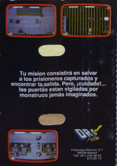 Alien Syndrome — box-2D-back (SP)