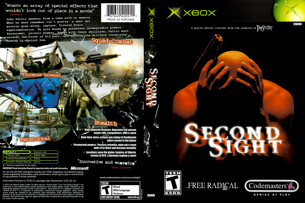Second Sight — box-texture (US)