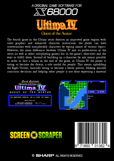 Ultima 4 - Quest of the Avatar — box-2D-back (SS)
