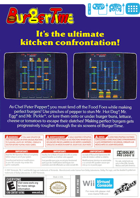 BurgerTime — box-2D-back (US)