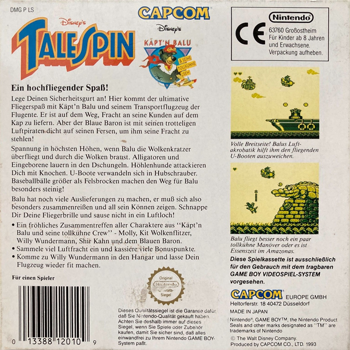 TaleSpin — box-2D-back (DE)