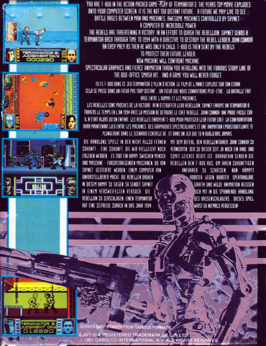 Terminator 2 - Judgment Day — box-2D-back (EU)