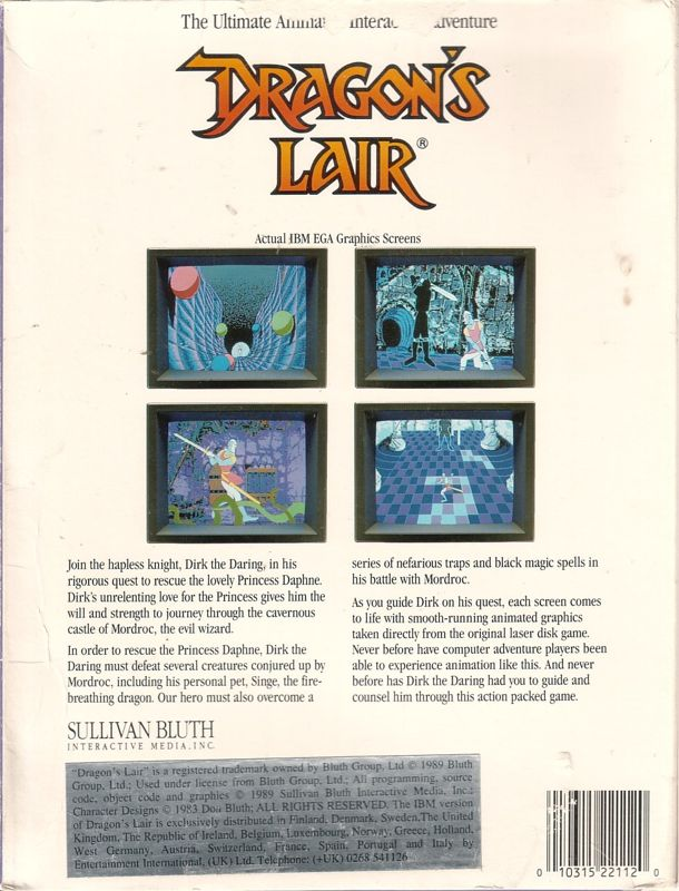 Dragon's Lair — box-2D-back (EU)