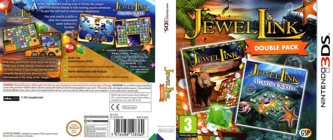 Jewel Link Double Pack - Safari Quest And Atlantic Quest — box-texture (EU)