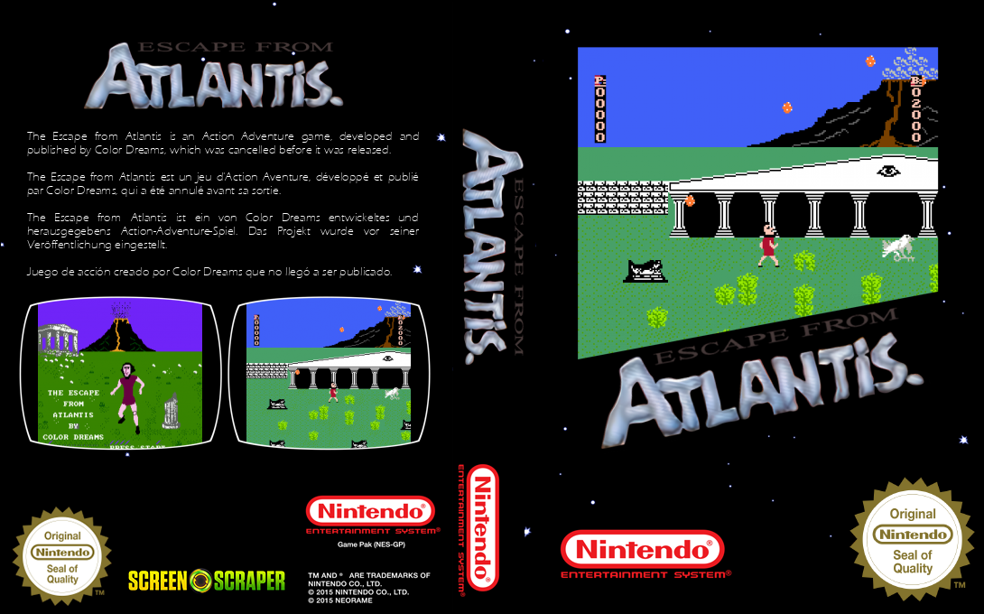 Escape from Atlantis, The — box-texture (SS)