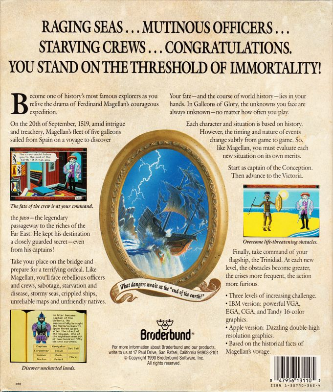 Galleons of Glory - The Secret Voyage of Magellan — box-2D-back (US)