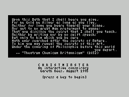 ZxZvm - Christminster - An Interactive Conspiracy — sstitle (WOR)