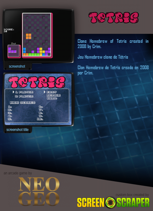 NeoGeo 2-Player Tetris — box-2D-back (SS)