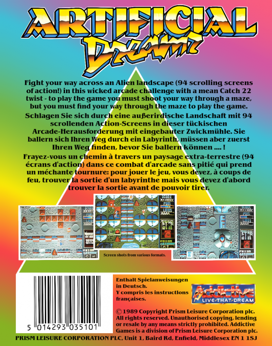 Artificial Dreams — box-2D-back (EU)