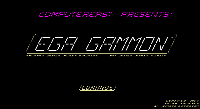 EGA Gammon box art
