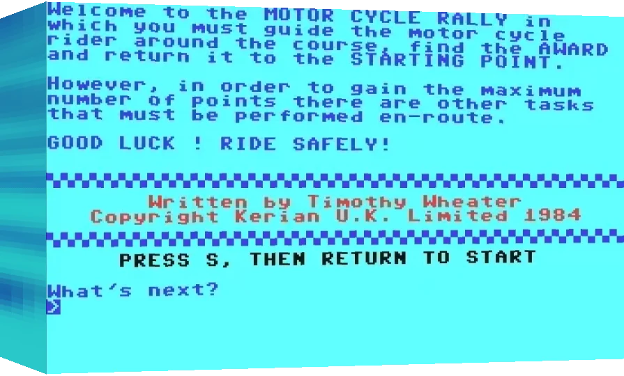 Motor Cycle Rally — box-3D (WOR)